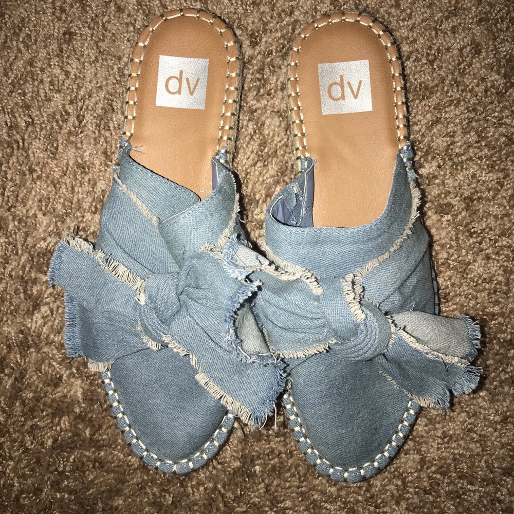DV by Dolce Vita Denim Bow Mules
